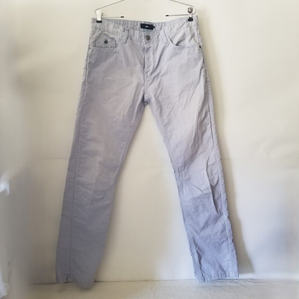Celio Mens 34x33 (44) Cotton Lavender Purple Mid-Rise Tapered Button Fly Jeans